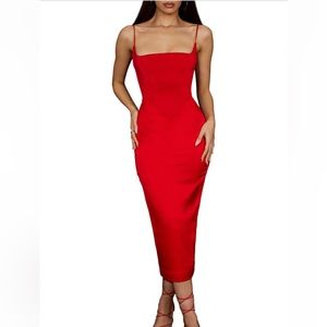 House of CB SCARLET SATIN MINI XS